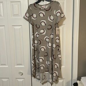 LuLaRoe Carly Dress *Baseball Print*